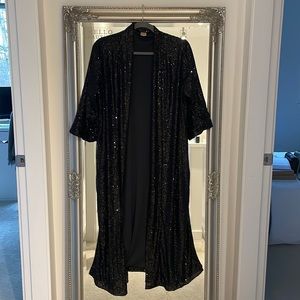 Black sequin duster Smash + Tess